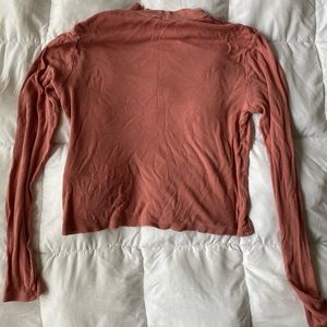 H&M Long Sleep Ribbed Turtle Neck Crop Top